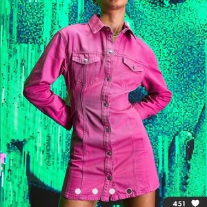 ASOS Denim Pink Dress